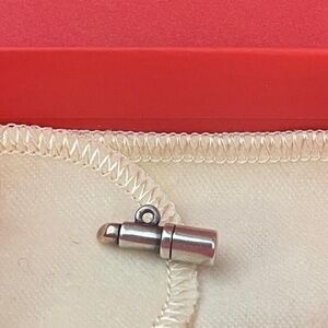 Pre-Owned James Avery Reitred 14k Gold & Silver Lipstick Charm